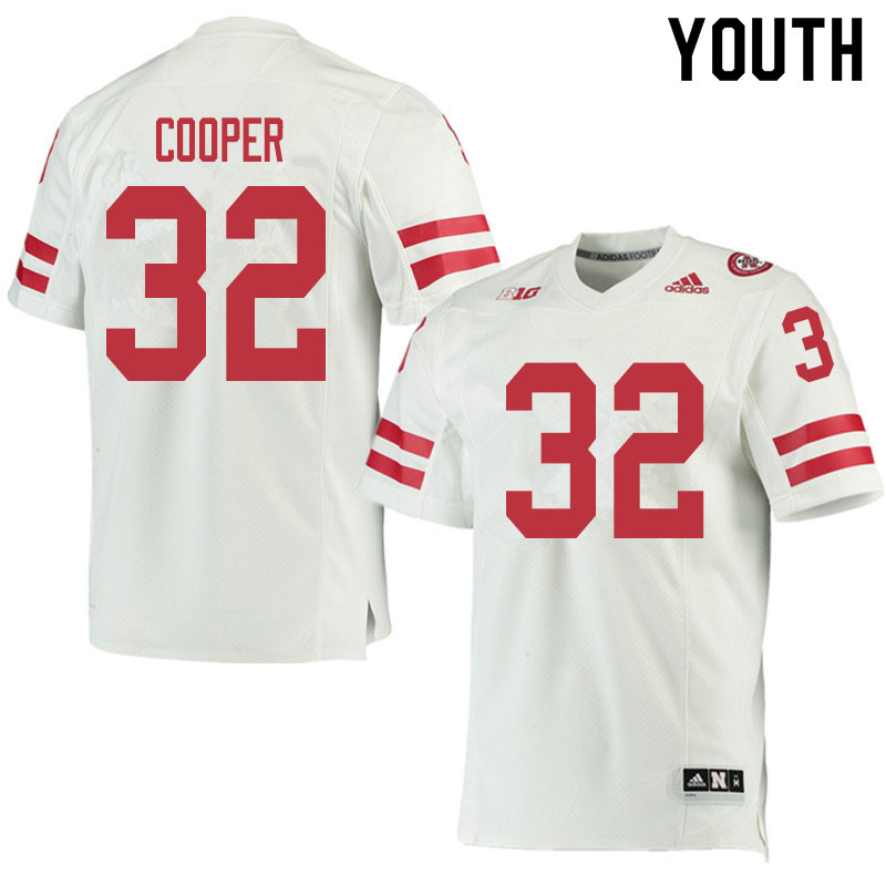 Youth #32 Niko Cooper Nebraska Cornhuskers College Football Jerseys Sale-White